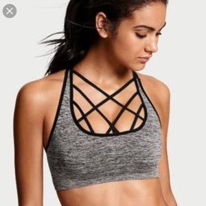 Victoria's Secret Strappy Sports Bra - Gray